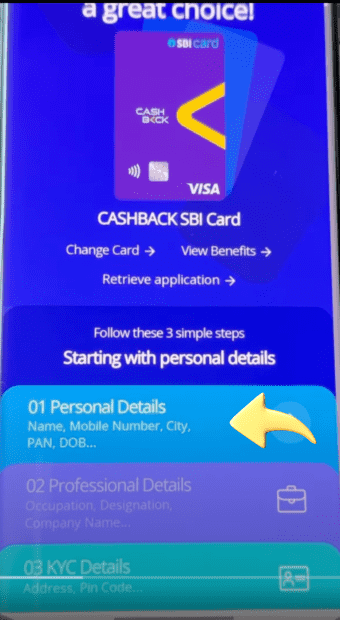 SBI Cashback Credit Card Apply Online